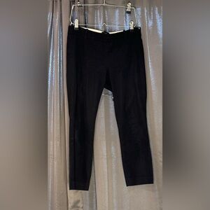 Women’s J Crew Minnie crop trouser side zip size 6p black